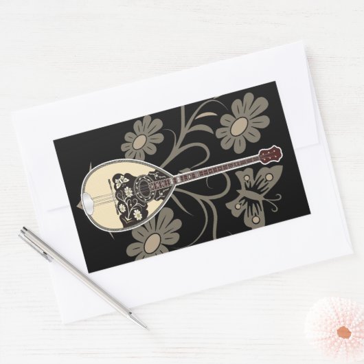 Sticker Rectangulaire Bouzouki (Enveloppe)