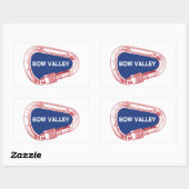 Sticker Rectangulaire Bow Valley Rock Escalade Carabiner (Feuille)
