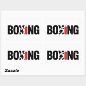 Sticker Rectangulaire Boxe (Feuille)