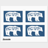 Sticker Rectangulaire Bozeman Montana Bear (Feuille)