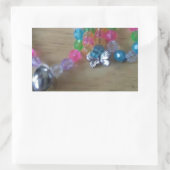 Sticker Rectangulaire bracelets perlés faits maison (Sac)