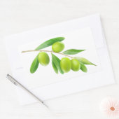 Sticker Rectangulaire Branche des olives vertes (Enveloppe)