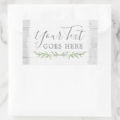 Sticker Rectangulaire Branches rustiques en bois et feuilles botaniques  (Sac)