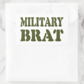 STICKER RECTANGULAIRE BRAT MILITAIRE (Sac)