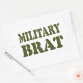 STICKER RECTANGULAIRE BRAT MILITAIRE (Enveloppe)