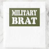 STICKER RECTANGULAIRE BRAT MILITAIRE (Sac)