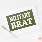 STICKER RECTANGULAIRE BRAT MILITAIRE (Enveloppe)