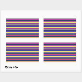Sticker Rectangulaire Brayures rose, jaune et bleue (Feuille)