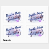 Sticker Rectangulaire Breathe Music MoonDreams Music Logo (Feuille)