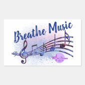 Sticker Rectangulaire Breathe Music MoonDreams Music Logo (Devant)