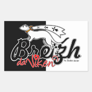Sticker Rectangulaire Breizh da viken (la Bretagne pour toujours)