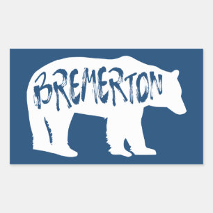 Sticker Rectangulaire Bremerton Washington Bear