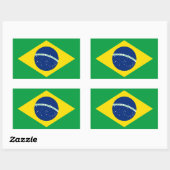 Sticker Rectangulaire Brésil (Feuille)