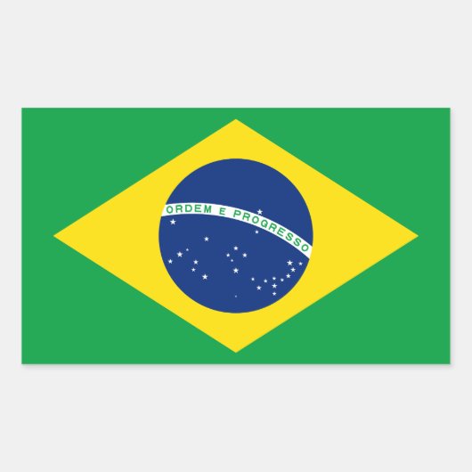 Sticker Rectangulaire Brésil (Devant)