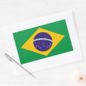 Sticker Rectangulaire Brésil : drapeau du Brésil (Enveloppe)