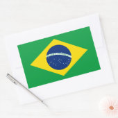 Sticker Rectangulaire Brésil - Drapeau national brésilien (Enveloppe)