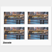 Sticker Rectangulaire Bridges & Lights de Chicago (Feuille)