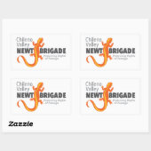Sticker Rectangulaire Brigade Newt de Chileno Valley (Feuille)