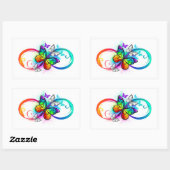 Sticker Rectangulaire Bright infinity with rainbow butterfly (Feuille)