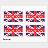 Sticker Rectangulaire Brighton : Drapeau britannique (Feuille)