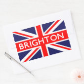 Sticker Rectangulaire Brighton : Drapeau britannique (Enveloppe)