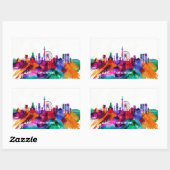 Sticker Rectangulaire Brighton Skyline (Feuille)