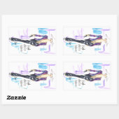 Sticker Rectangulaire Brille brillante ! (Feuille)
