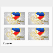 Sticker Rectangulaire Briller Aux Philippines (Feuille)
