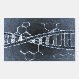 Sticker Rectangulaire brin d'ADN