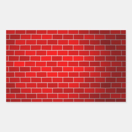 Sticker Rectangulaire Brique rouge avec Arrière - plan Spotlight (Devant)