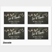 Sticker Rectangulaire Briques gris foncé Edison Lights Love & Thanks (Feuille)