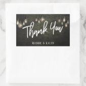 Sticker Rectangulaire Briques industrielles avec Merci Edison Lights (Sac)