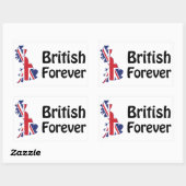 Sticker Rectangulaire British Forever (Feuille)