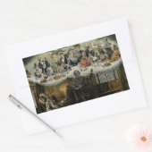 Sticker Rectangulaire British Scrooge Queen Victoria Dîner de Noël (Enveloppe)