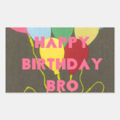 Sticker Rectangulaire Bro Art d'anniversaire heureux (Devant)