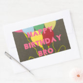 Sticker Rectangulaire Bro Art d'anniversaire heureux (Enveloppe)
