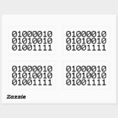 STICKER RECTANGULAIRE BRO BINAIRE (Feuille)