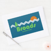 Sticker Rectangulaire Broads National Park Retro (Enveloppe)