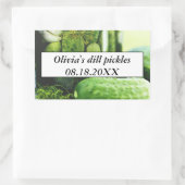 Sticker Rectangulaire Brochettes Mason Concombres Concombres Maison (Sac)