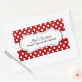 Sticker Rectangulaire Brochures rectangulaires Retro Red Poka point affa (Enveloppe)