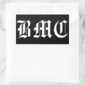 Sticker Rectangulaire Bromance BMC Noir (Sac)