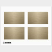 Sticker Rectangulaire Bronze de Brushed (Feuille)