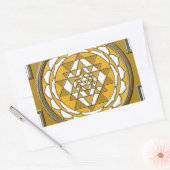 Sticker Rectangulaire Bronze de Sri Yantra (Enveloppe)