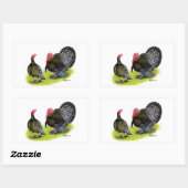 Sticker Rectangulaire Bronze large de Turquie (Feuille)
