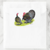Sticker Rectangulaire Bronze large de Turquie (Sac)