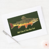 Sticker Rectangulaire Brook Trout Fisherman (Enveloppe)
