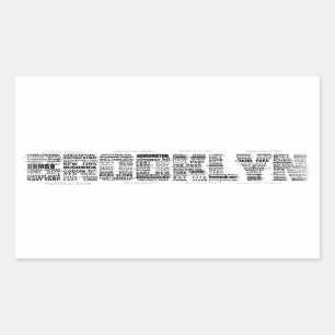 Sticker Rectangulaire Brooklyn NY Design de typographie