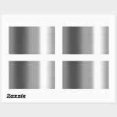 Sticker Rectangulaire Brossé inoxydable (Feuille)