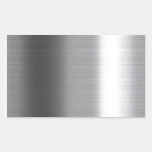 Sticker Rectangulaire Brossé inoxydable (Devant)