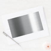 Sticker Rectangulaire Brossé inoxydable (Enveloppe)